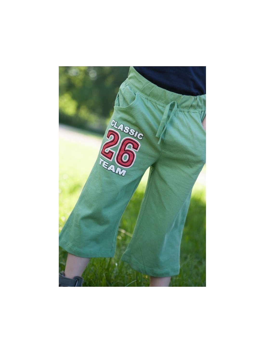 Girls\' pants green DZ6005 - Online store - Boutique